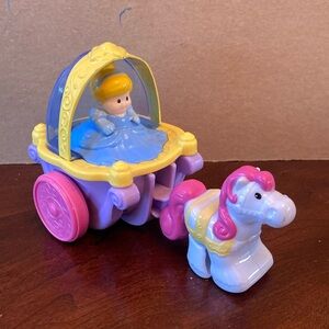 Fisher-Price Princess Carriage with Horse - Blue, Yellow, Pink